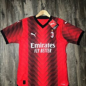 Puma Red and Black Authentic Football Jersey
